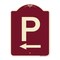 Signmission P Symbol With Left Arrow Heavy-Gauge Aluminum Architectural Sign, 24" x 18", BU-1824-23512 A-DES-BU-1824-23512 - alternate 1